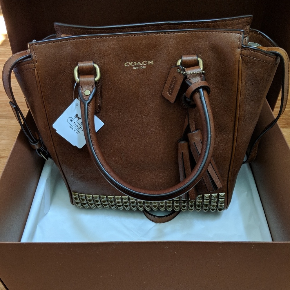 Studded coach bag